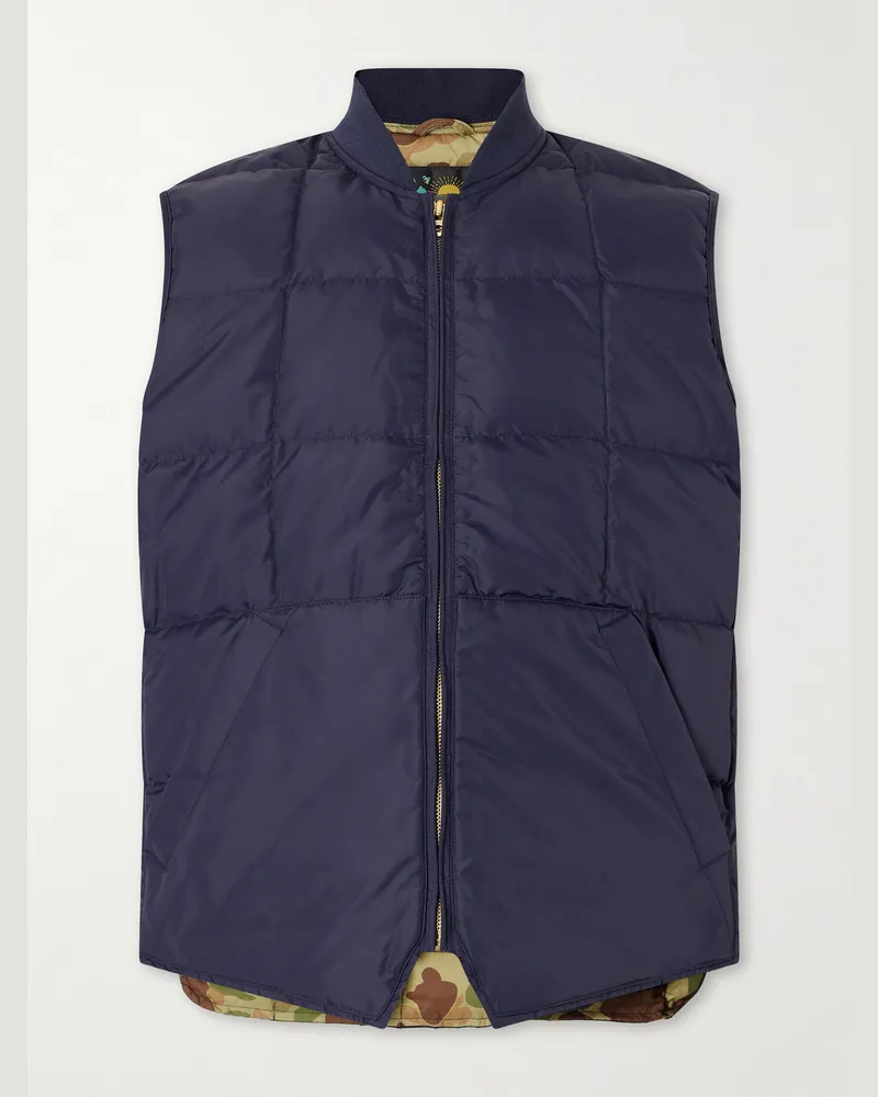 Fortela Quilted Shell Down Gilet Blue