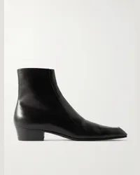 Saint Laurent Augustin Stiefel aus Leder Schwarz