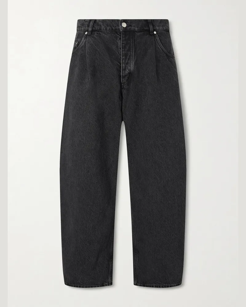 A Kind Of Guise Straight-Leg Pleated Organic Jeans Gray