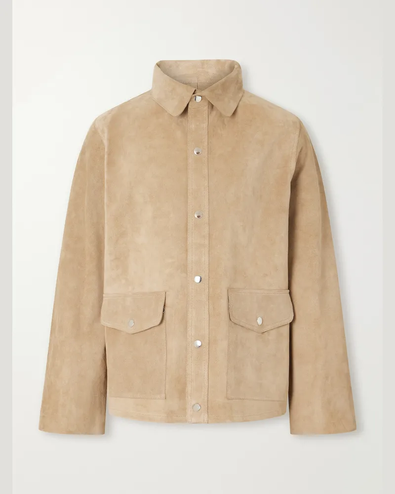 Fortela Welder Suede Jacket Neutrals