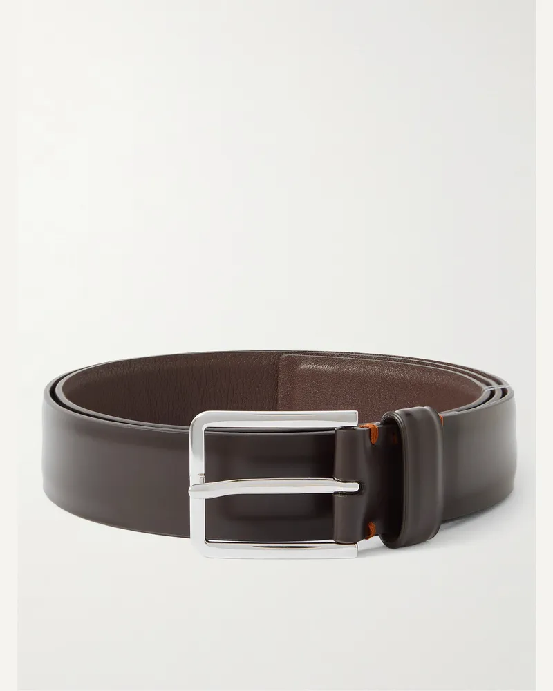 Loro Piana Rory Gürtel aus Leder, 3 cm Braun