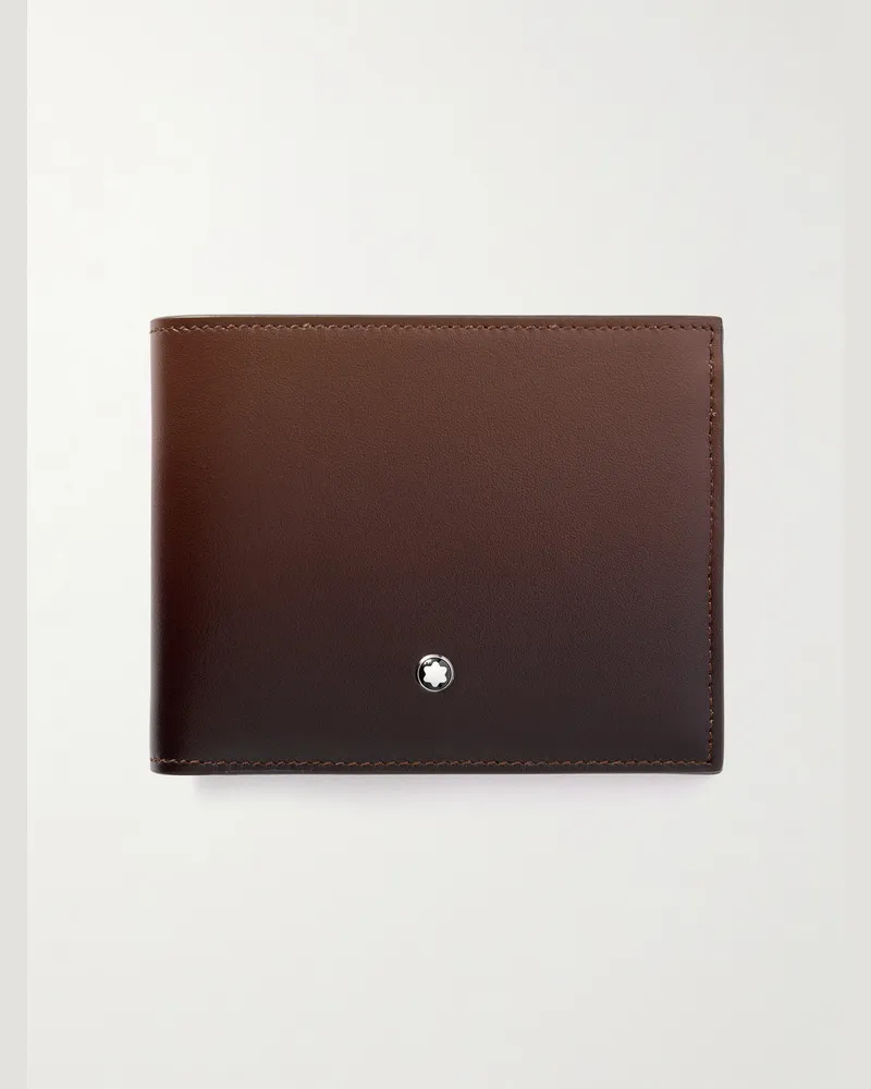 Montblanc Meisterstück aufklappbares Portemonnaie aus Leder mit Farbverlauf Braun