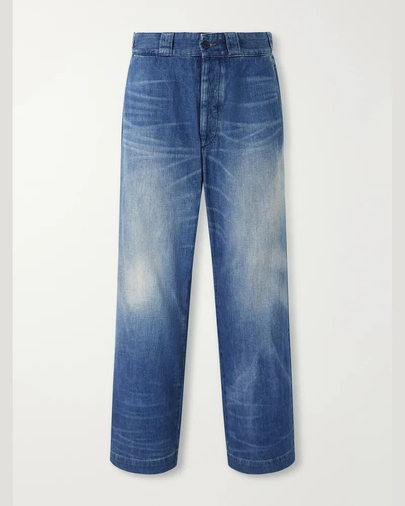 Ralph Lauren Straight-Leg Paneled Jeans Blue