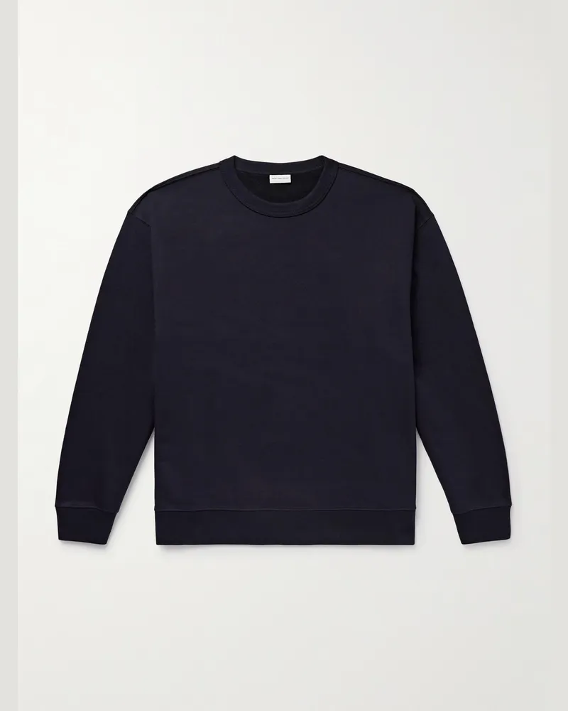 Dries van Noten Oversized-Sweatshirt aus Baumwoll-Jersey Blau