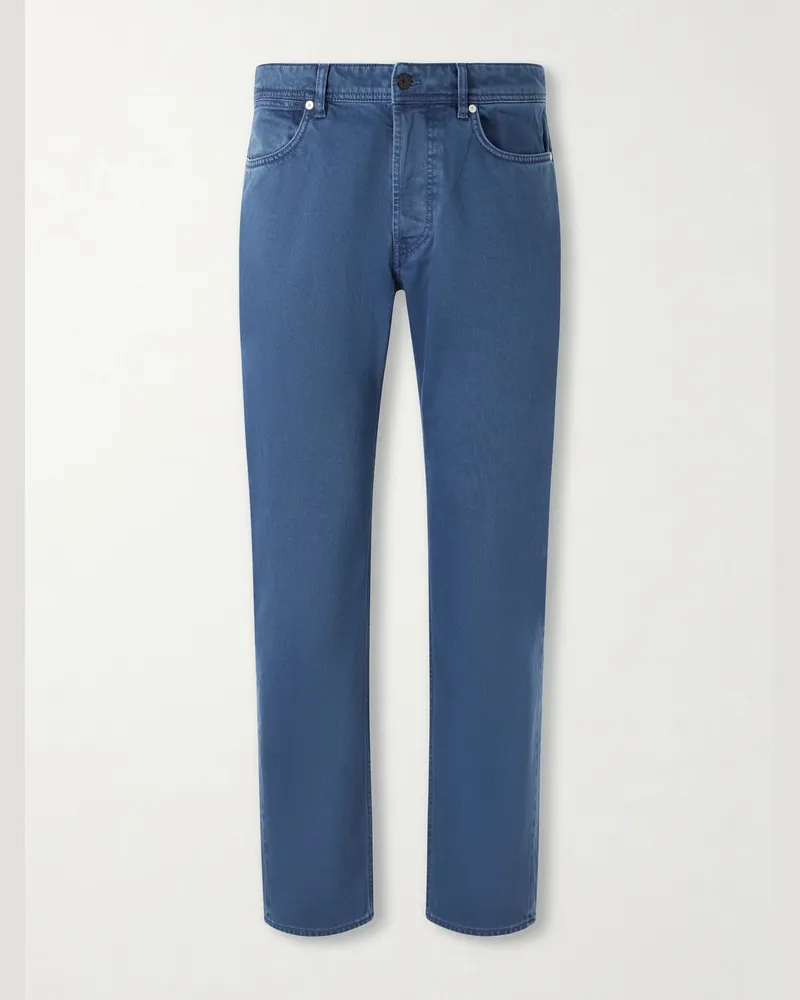 Stone Island DENIM Denim Slim-Fit Straight-Leg Jeans Blue