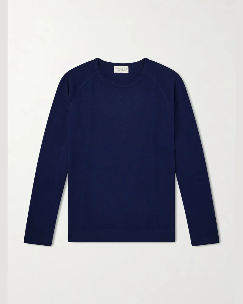 Officine Generale Nate Cashmere Sweater Blue