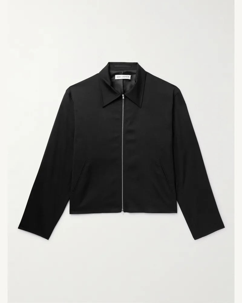 Our Legacy Blouson aus Woll-Twill Schwarz