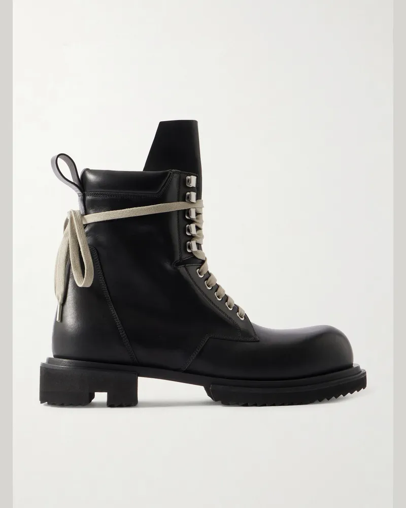 Rick Owens Army Gabe Stiefel aus Leder Schwarz