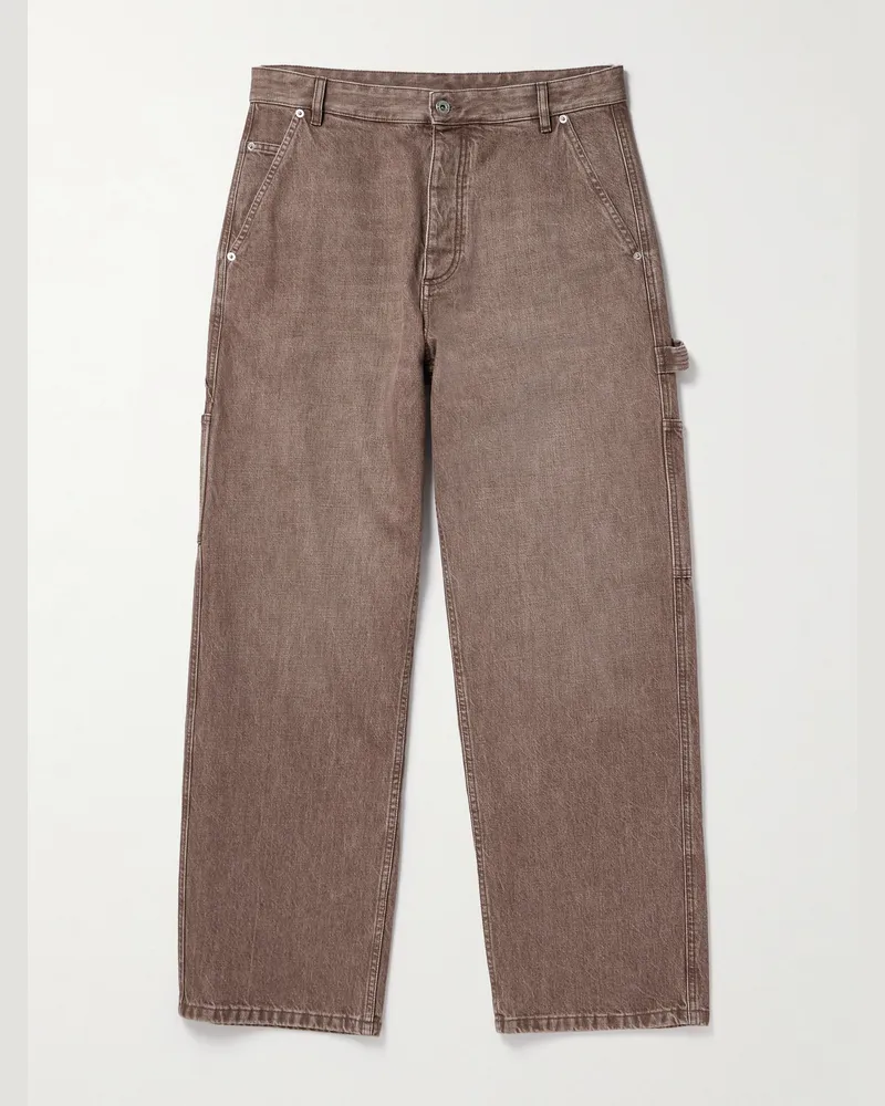 Bottega Veneta Gerade geschnittene Carpenter-Jeans Braun