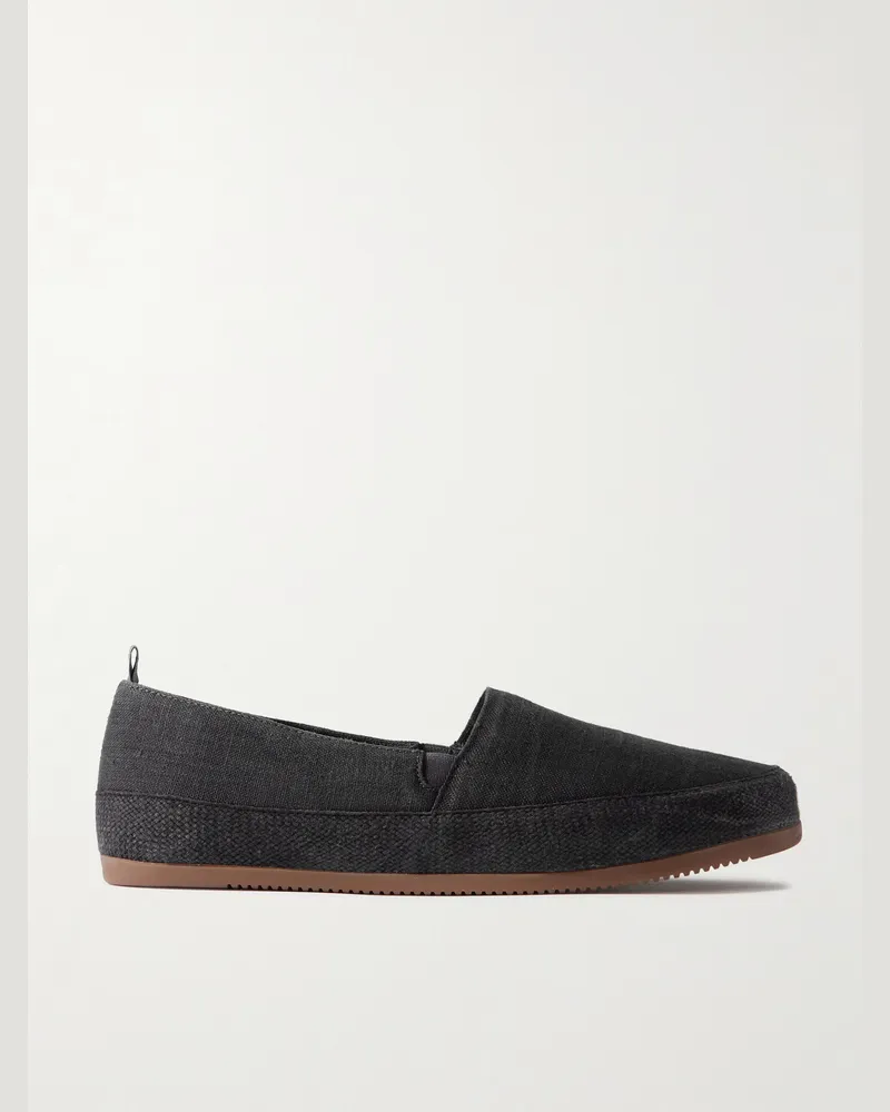 MULO Espadrilles aus Leinen Schwarz