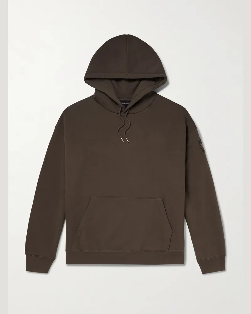 Canada Goose Rove Hoodie aus Baumwoll-Jersey mit Logoapplikation Braun