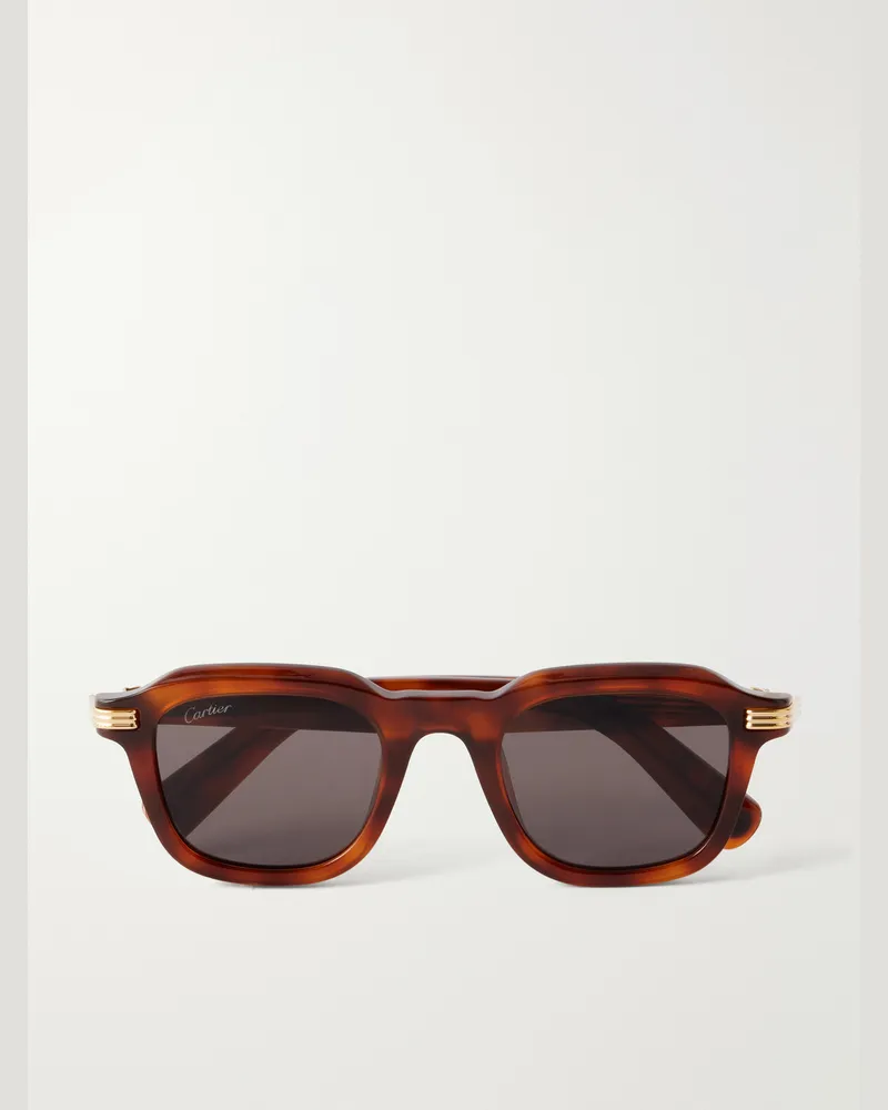 Cartier Première de Cartier D-Frame Recycled-Acetate Sunglasses Brown