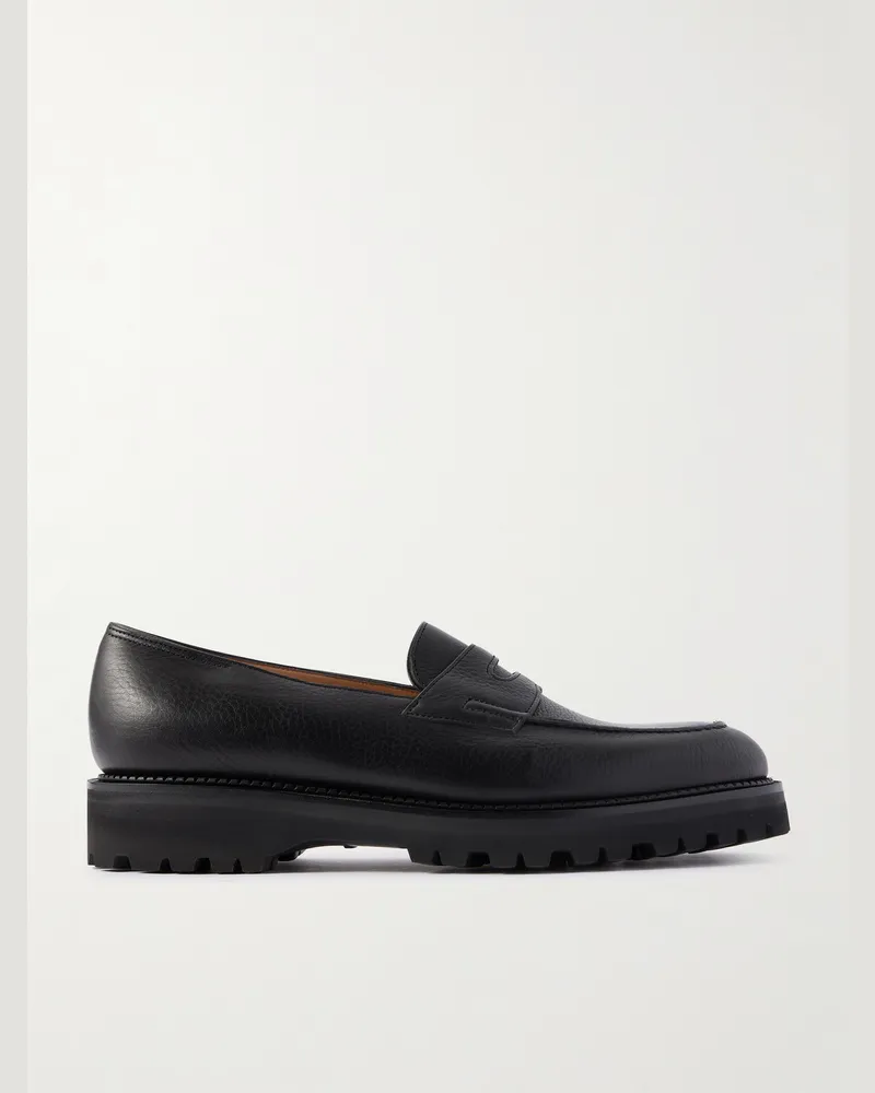 John Lobb Lopez New Standard Leather Penny Loafers Black