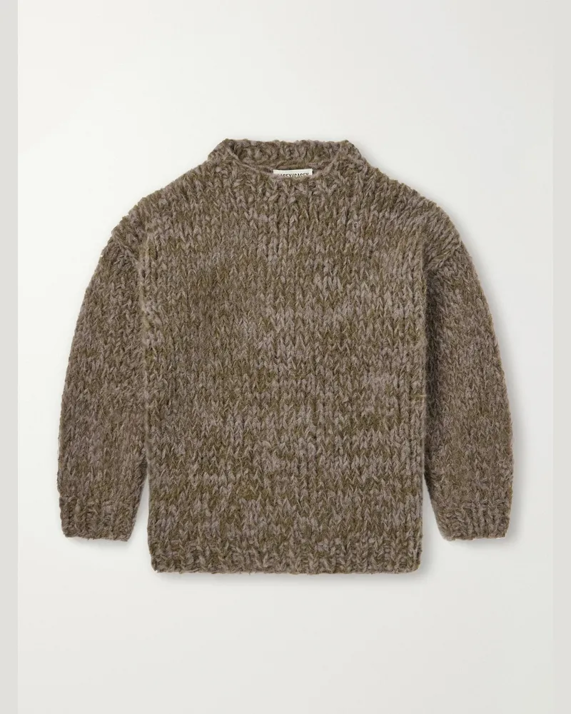 Casey Casey Wei Brushed Alpaca-Blend Sweater Green