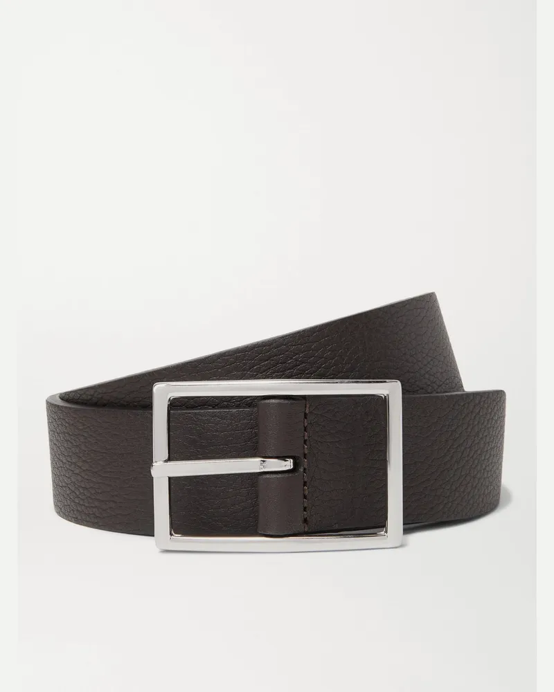 Anderson's Wendbarer Ledergürtel in Schwarz und Dunkelbraun, 3cm Schwarz