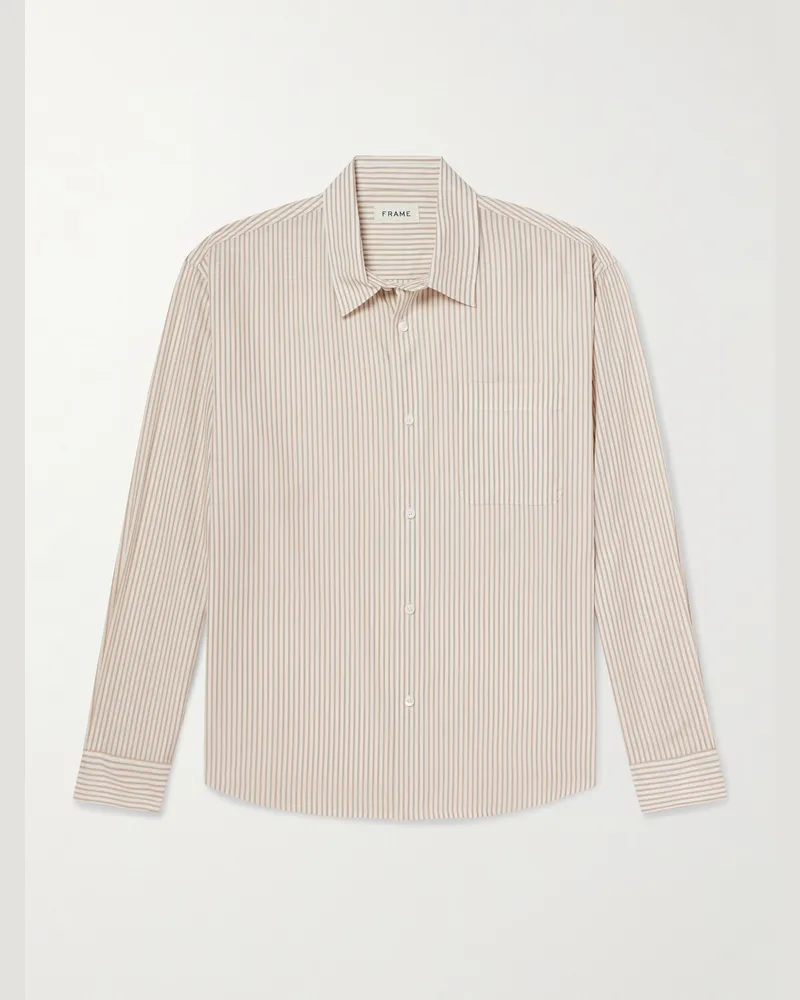 Frame Denim Leicht lockeres Hemd aus Lyocell mit Streifen Neutral