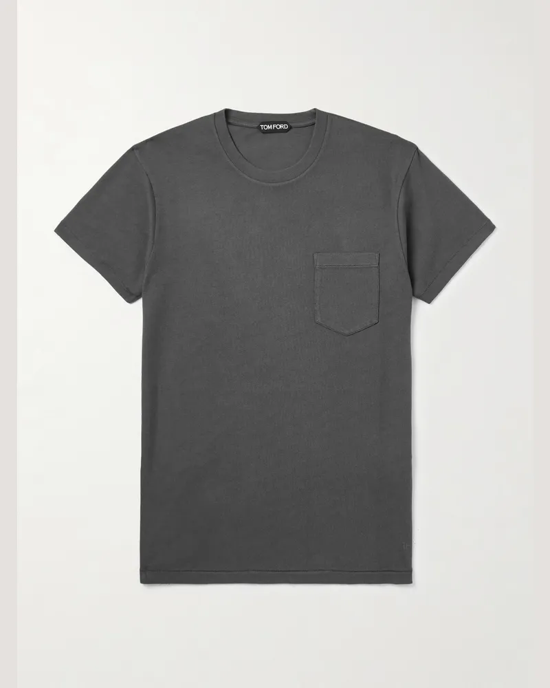 Tom Ford T-Shirt aus Baumwoll-Jersey Grau