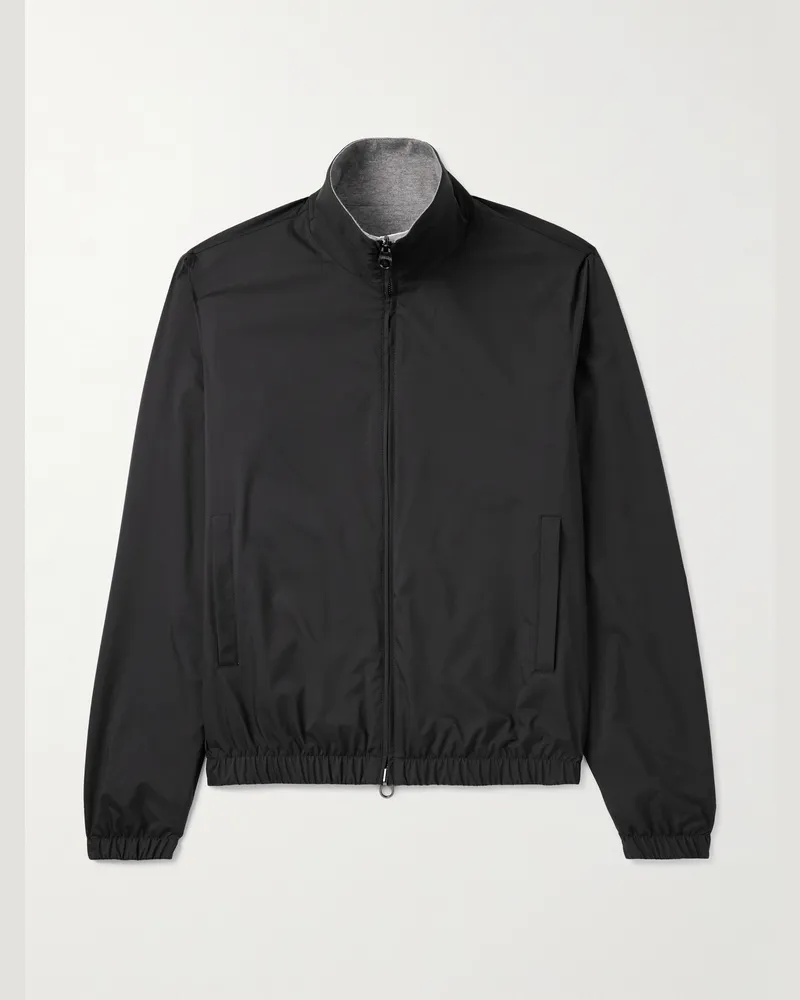 Loro Piana Reversible Windmate® Storm System® Nylon and Cashmere Blouson Jacket Black