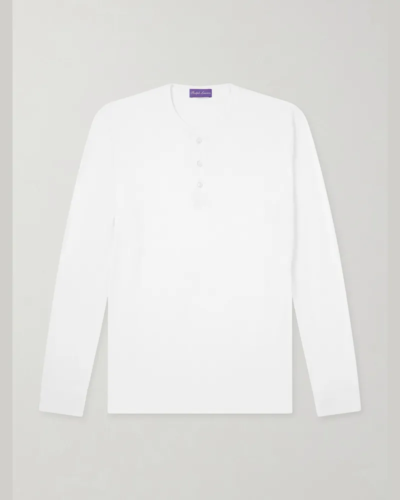 Ralph Lauren Cotton-Jersey Henley T-Shirt White