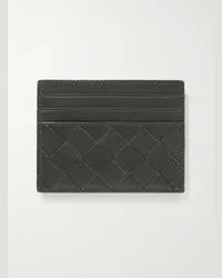 Bottega Veneta Kartenetui aus Intrecciato-Leder Schwarz