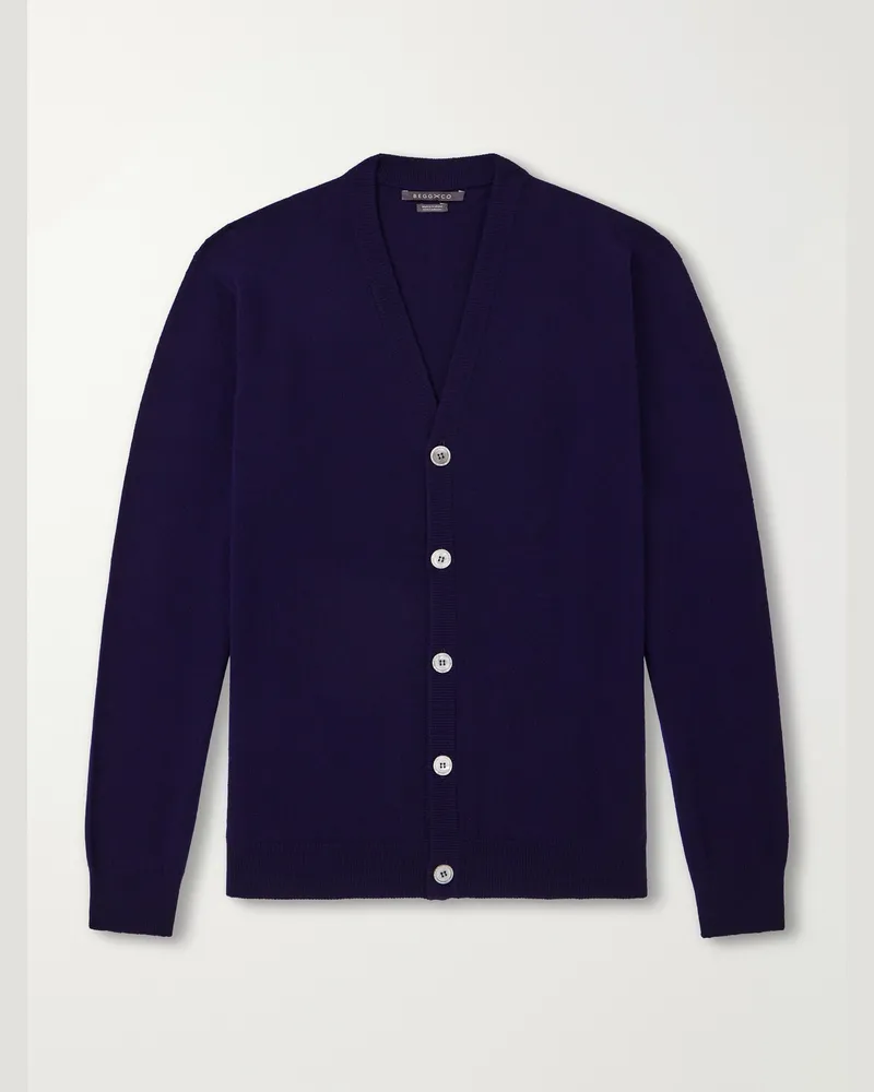 Begg & Co Heriot Cashmere Cardigan Blue