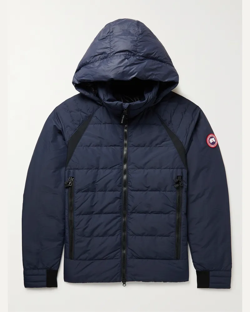 Canada Goose HyBridge Daunenjacke aus gestepptem Nylon mit Kapuze Blau