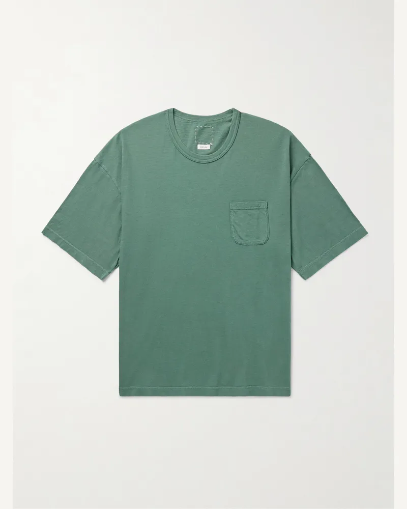 Visvim Ex Jumbo Cotton-Blend Jersey T-Shirt Green