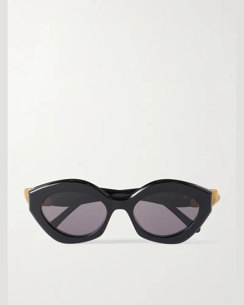 Loewe Coil Round-Frame Acetate Sunglasses Black