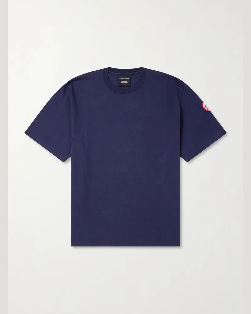 Canada Goose Novo Cotton-Jersey T-Shirt Blue
