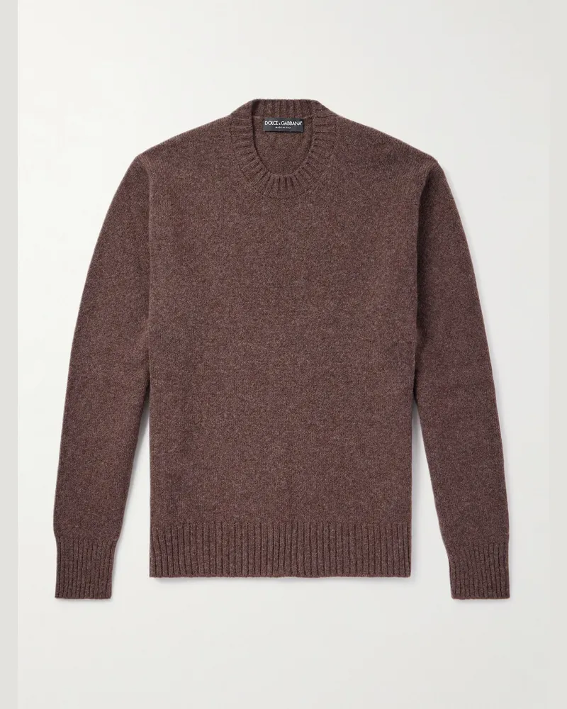 Dolce & Gabbana Wool-Blend Sweater Brown