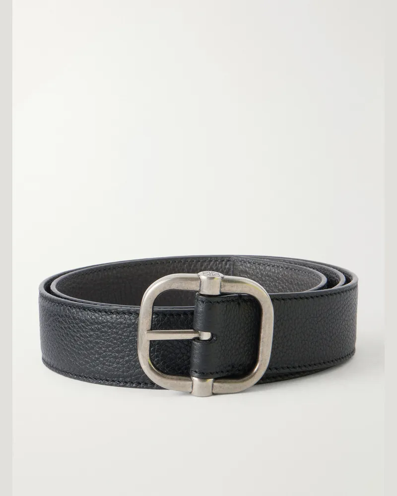 Loewe 3.5cm Reversible Full-Grain Leather Belt Black