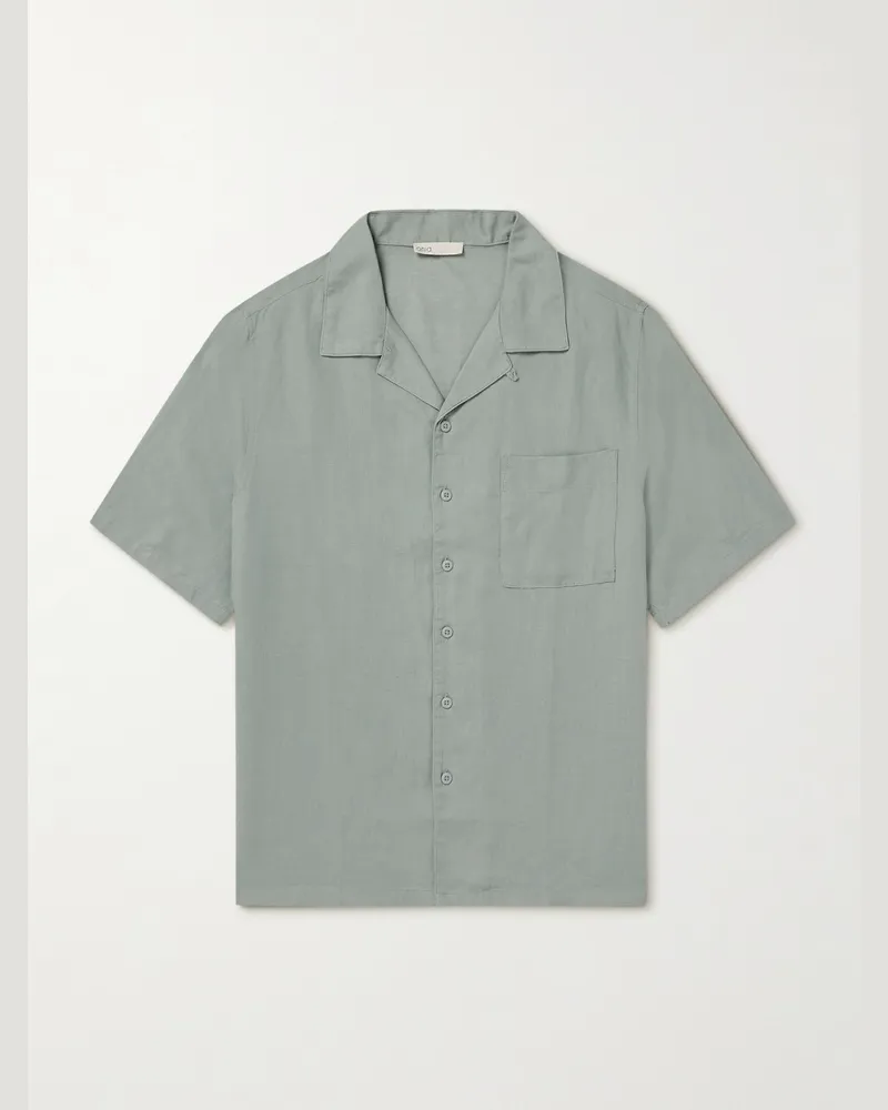 Onia Air Hemd aus einer Leinen-Tencel™-Lyocell-Mischung mit wandelbarem Kragen Grau