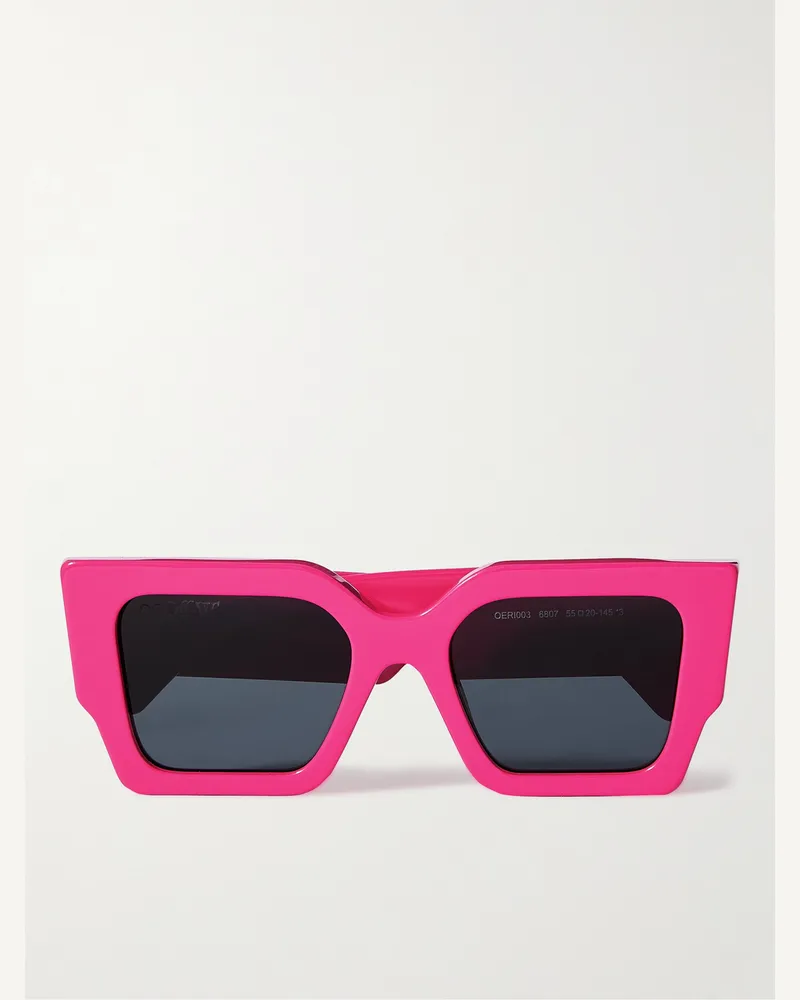 OFF-WHITE Catalina Sonnenbrille mit eckigem Rahmen aus Azetat Pink