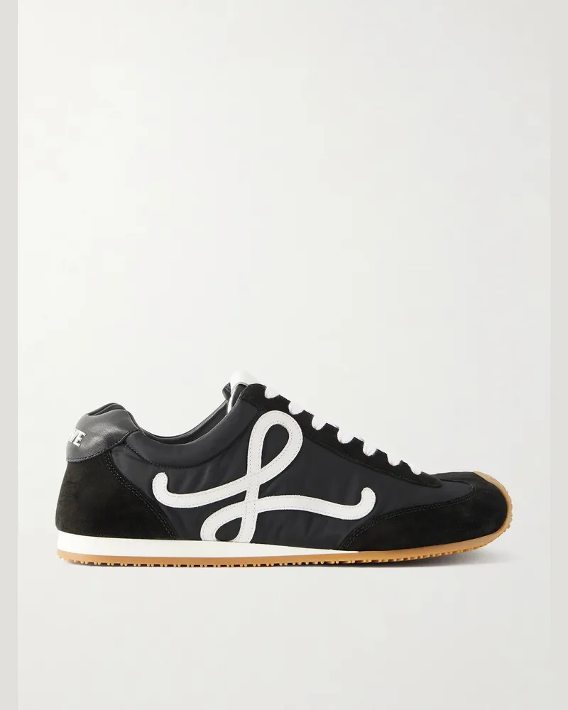 Loewe Ballet Runner 2.0 Sneakers aus Shell, Veloursleder und Leder mit Logoapplikation Schwarz
