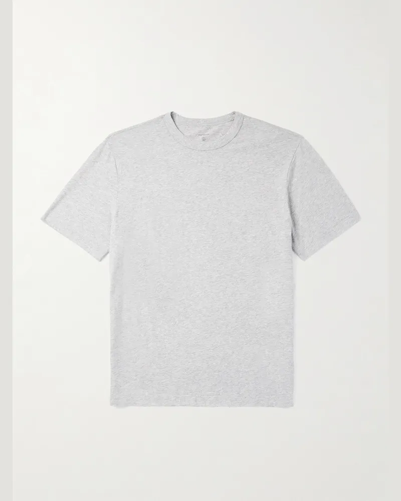 Officine Generale T-Shirt aus Biobaumwoll-Jersey Grau