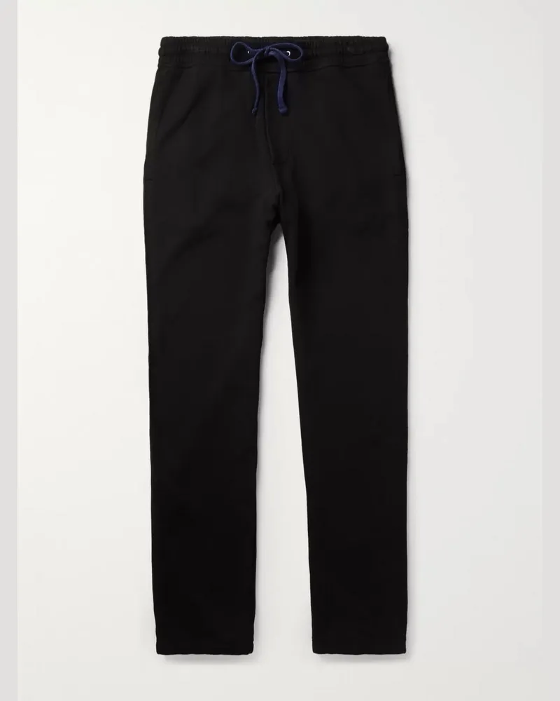 James Perse Straight-Leg Supima Cotton-Jersey Sweatpants Black