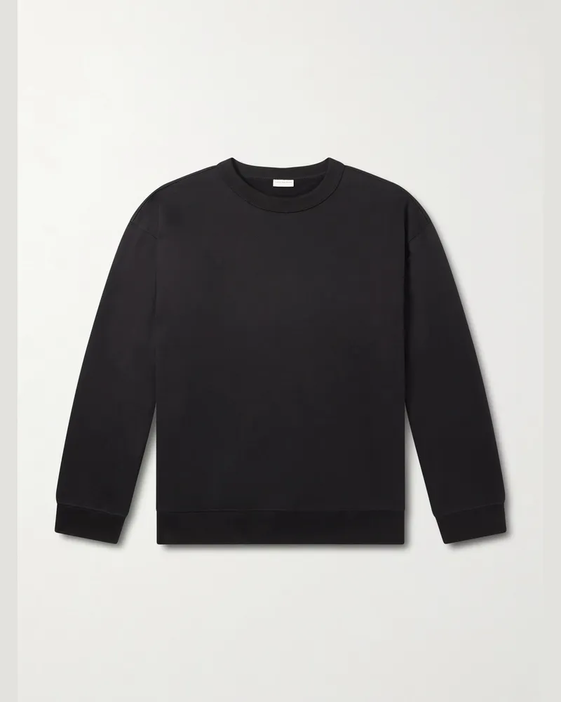 Dries van Noten Cotton-Jersey Sweatshirt Black