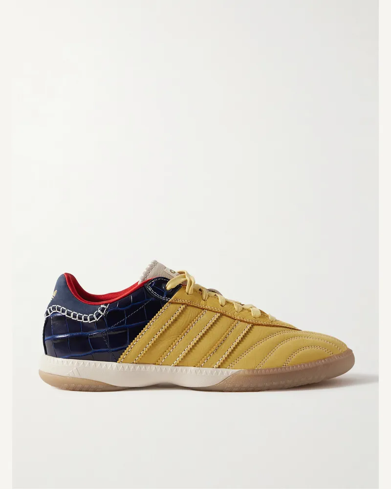 adidas Wales Bonner Samba Millennium Sneakers aus Veloursleder und Leder mit Krokodileffekt Gelb