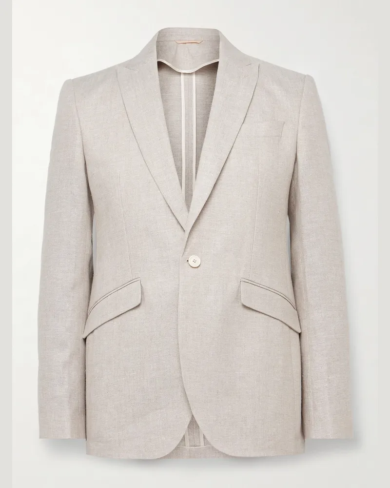 Favourbrook Ebury Slim-Fit Linen Suit Jacket Neutrals