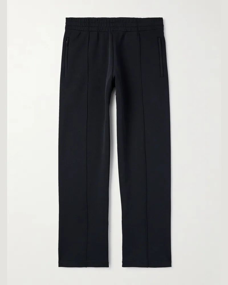 Burberry Gerade geschnittene Jogginghose aus Jacquard-Strick mit Argyle-Muster Schwarz