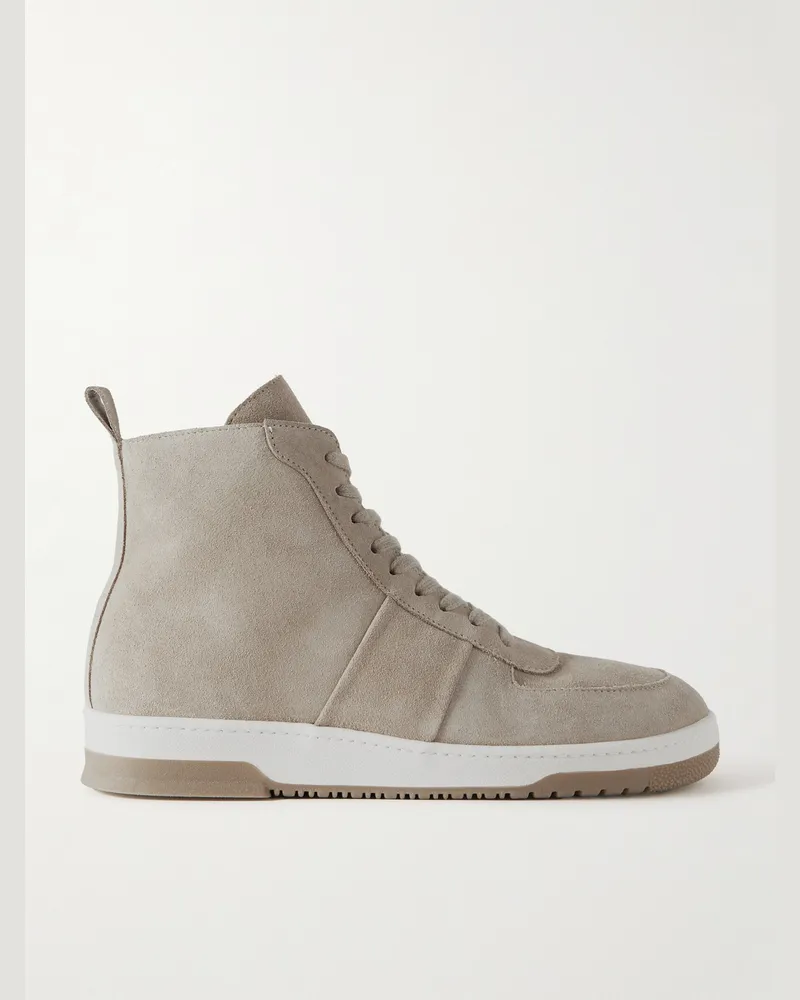 MR P. Larry Suede High-Top Sneakers Neutrals
