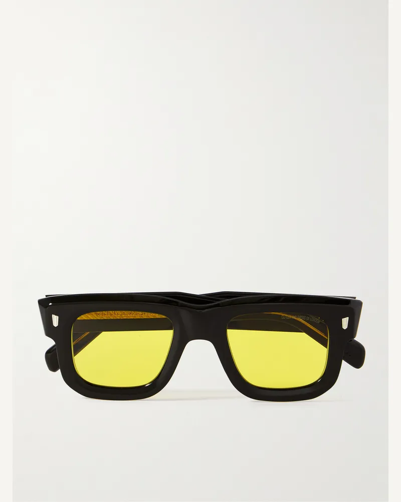 Cutler and Gross 1402 Square-Frame Acetate Sunglasses Black