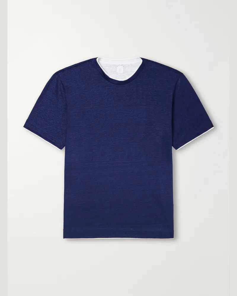 Eleventy Linen T-Shirt Blue