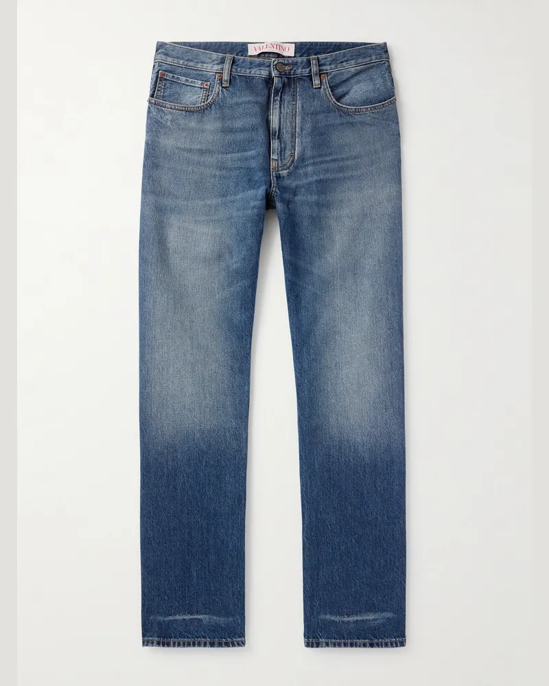 Valentino Garavani Gerade geschnittene Jeans Blau