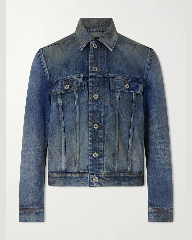 DRKSHDW by Rick Owens Denim Trucker Jacket Blue