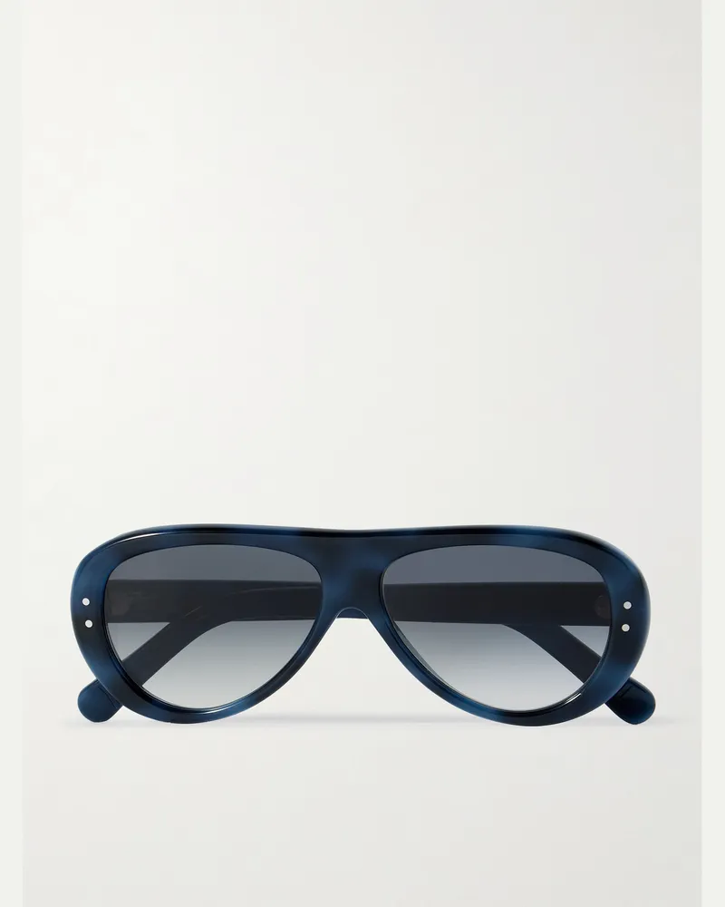 MR P. Cubitts Ischia Aviator-Style Acetate Sunglasses Blue
