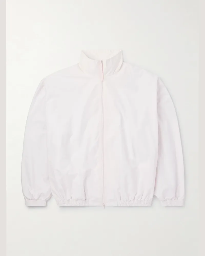 Acne Studios Olandios Logo-Embroidered Cotton and Nylon-Blend Bomber Jacket White