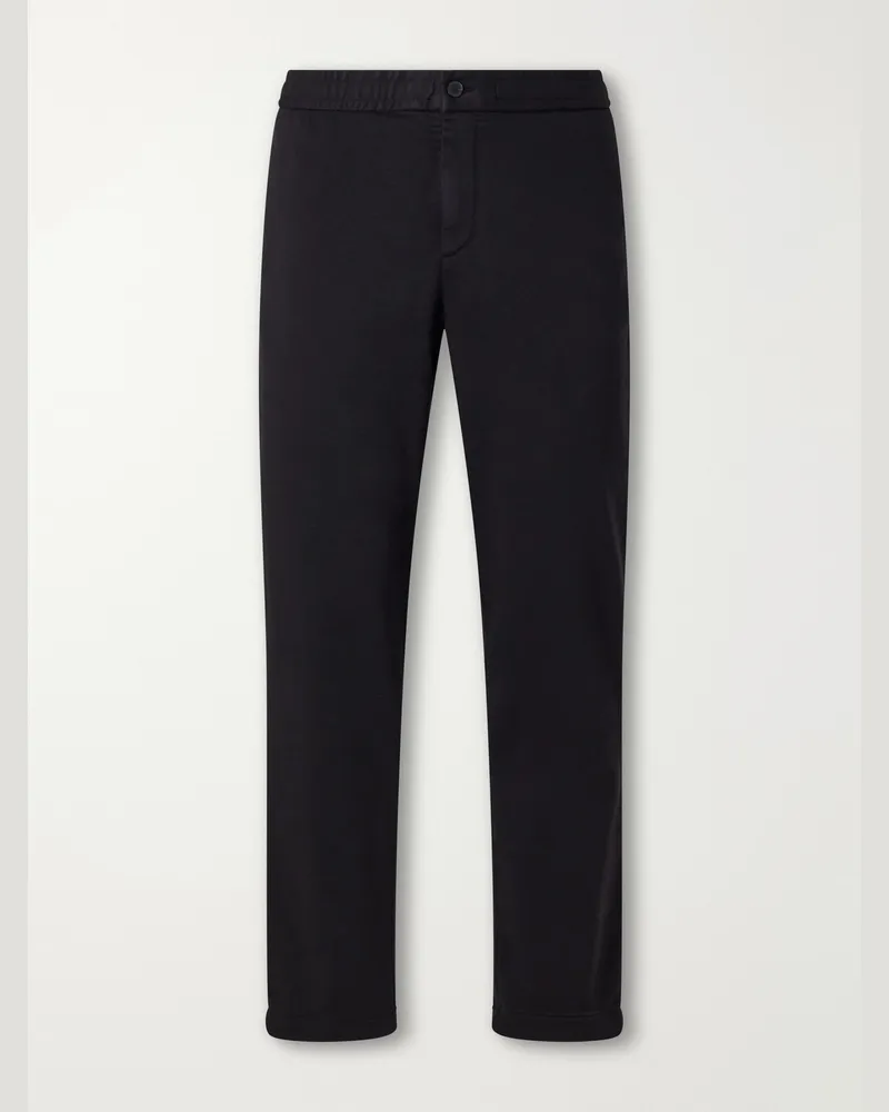 MR P. Tapered Cotton-Blend Jersey Drawstring Sweatpants Black