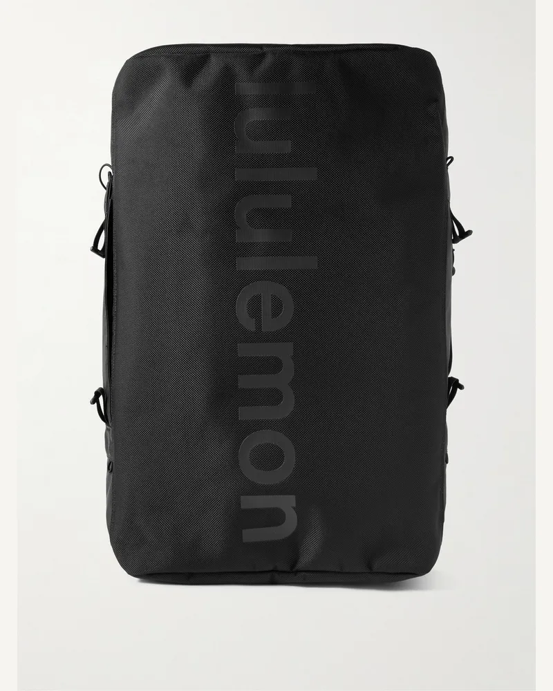 LULULEMON 2-in-1 wandelbarer Rucksack aus Shell mit Logoprint Schwarz