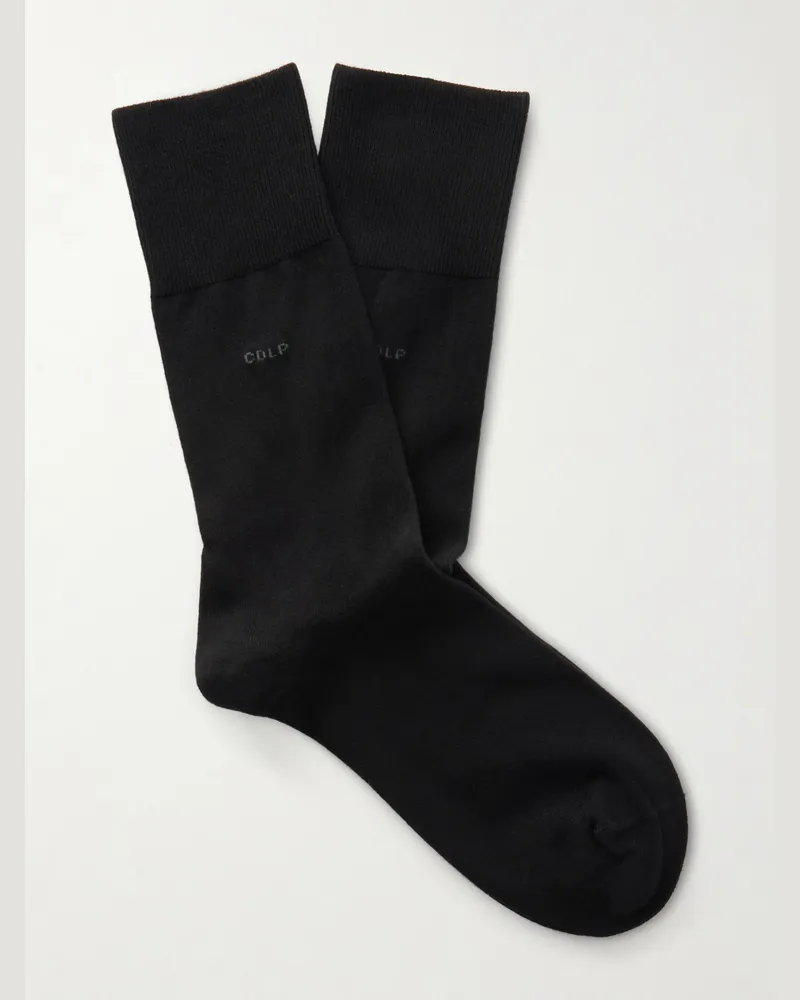 CDLP Set of Five Stretch-Knit Socks Black